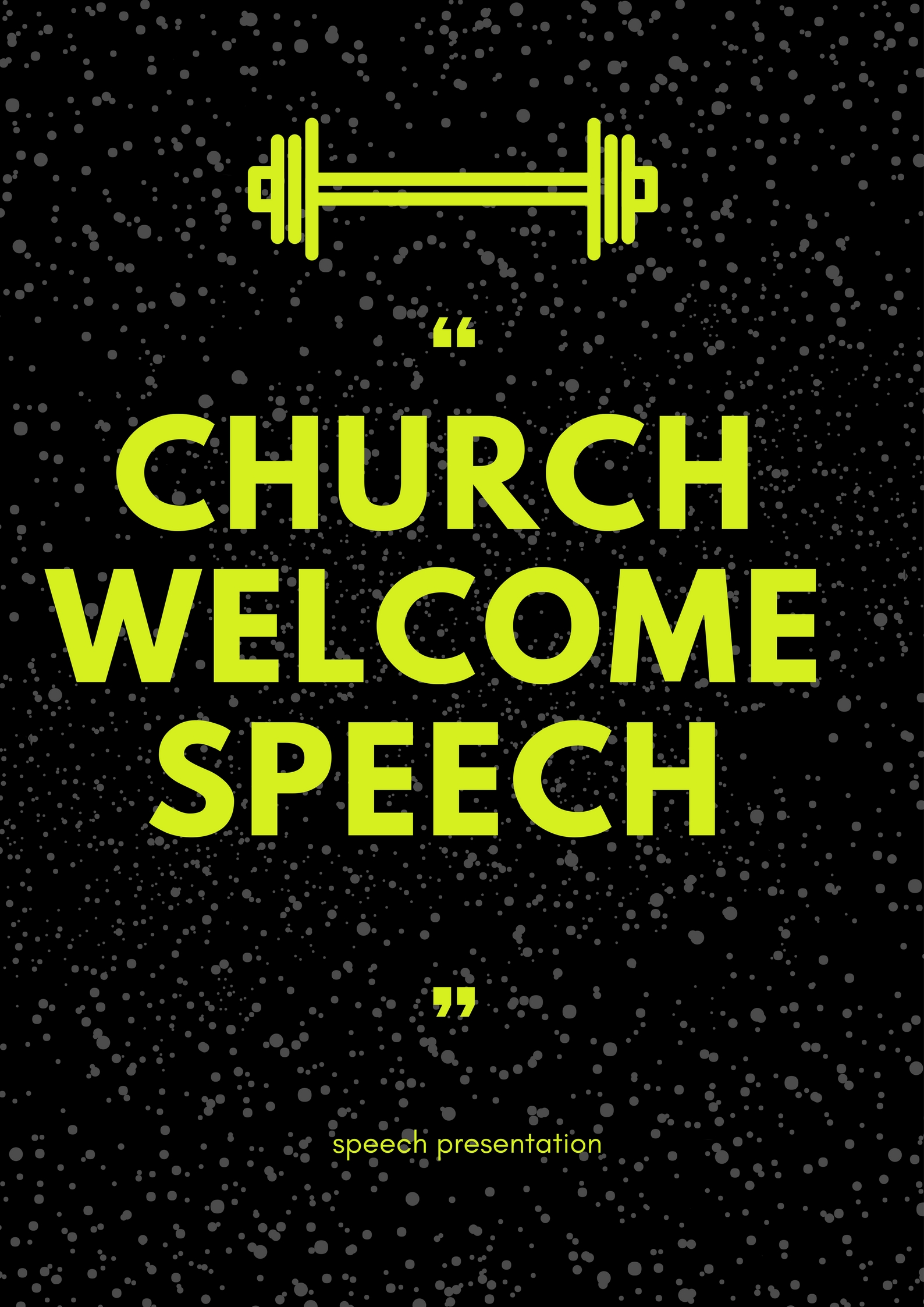 Church Welcome Speech