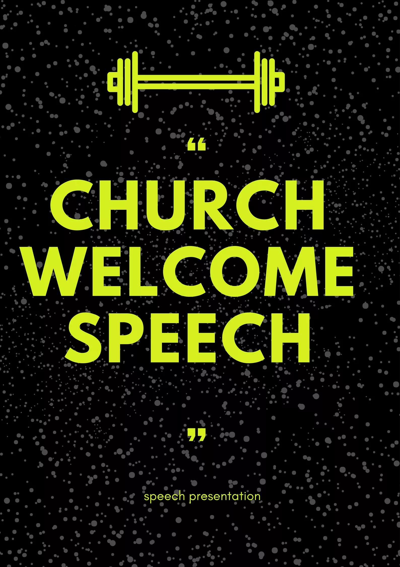 example of a welcome speech for church